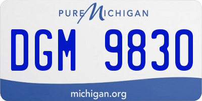 MI license plate DGM9830