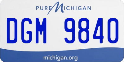 MI license plate DGM9840