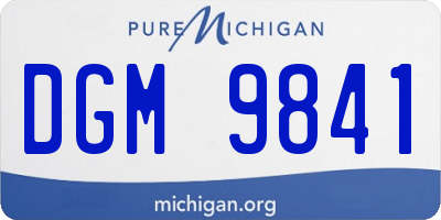 MI license plate DGM9841