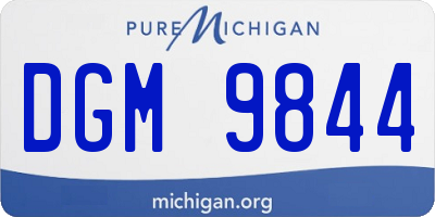 MI license plate DGM9844