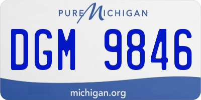MI license plate DGM9846