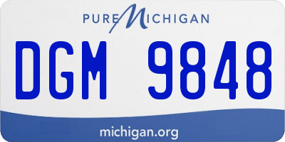 MI license plate DGM9848