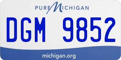MI license plate DGM9852