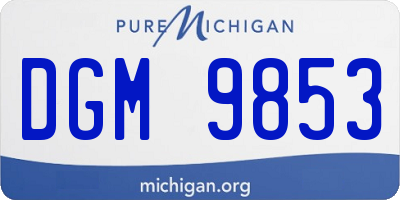 MI license plate DGM9853