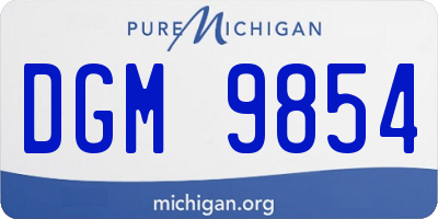 MI license plate DGM9854
