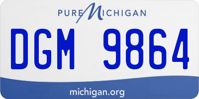 MI license plate DGM9864