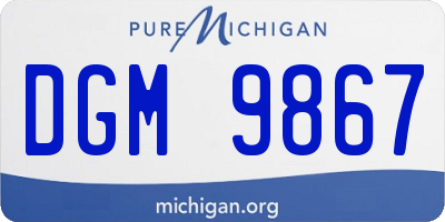 MI license plate DGM9867
