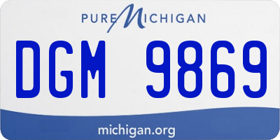 MI license plate DGM9869