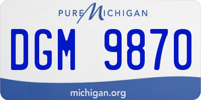 MI license plate DGM9870