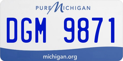 MI license plate DGM9871