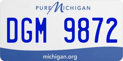 MI license plate DGM9872