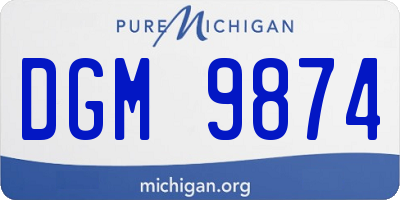 MI license plate DGM9874