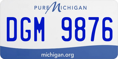 MI license plate DGM9876
