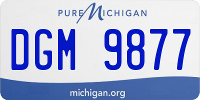 MI license plate DGM9877