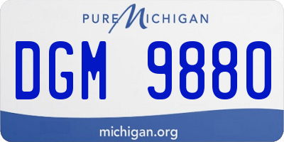 MI license plate DGM9880