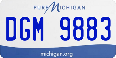 MI license plate DGM9883