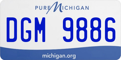 MI license plate DGM9886