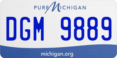 MI license plate DGM9889