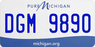 MI license plate DGM9890