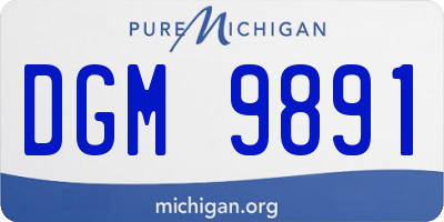MI license plate DGM9891