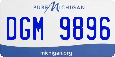 MI license plate DGM9896