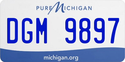 MI license plate DGM9897