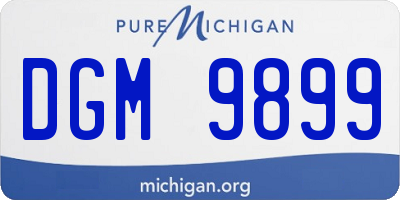 MI license plate DGM9899