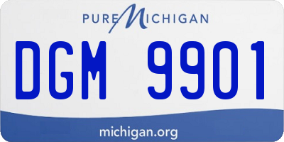 MI license plate DGM9901