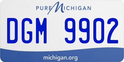 MI license plate DGM9902