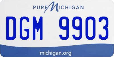 MI license plate DGM9903