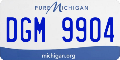 MI license plate DGM9904