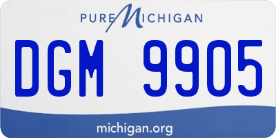 MI license plate DGM9905