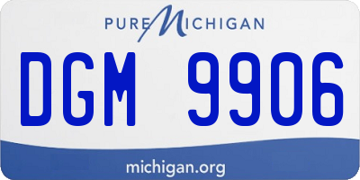 MI license plate DGM9906