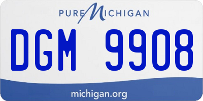 MI license plate DGM9908