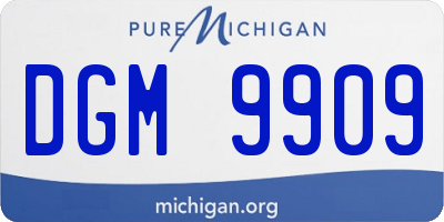 MI license plate DGM9909