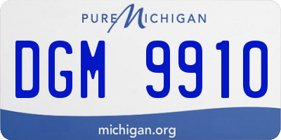 MI license plate DGM9910