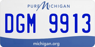 MI license plate DGM9913