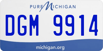 MI license plate DGM9914