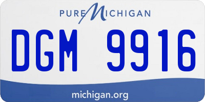 MI license plate DGM9916