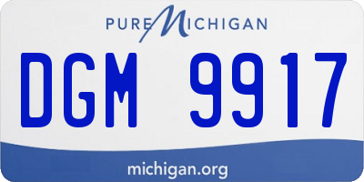 MI license plate DGM9917