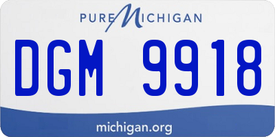 MI license plate DGM9918