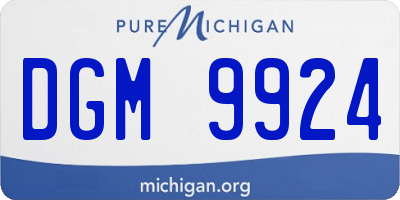 MI license plate DGM9924