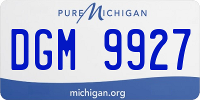 MI license plate DGM9927