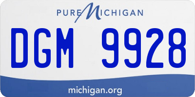 MI license plate DGM9928