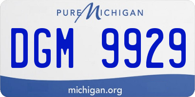 MI license plate DGM9929