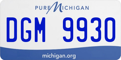 MI license plate DGM9930