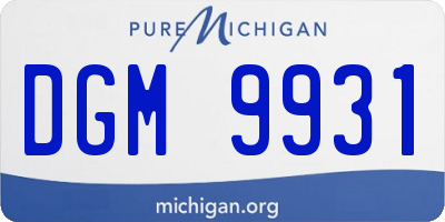 MI license plate DGM9931