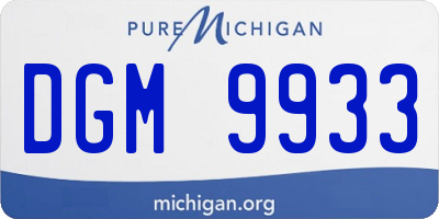 MI license plate DGM9933