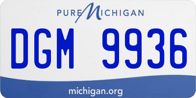 MI license plate DGM9936