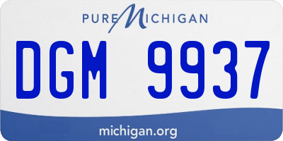 MI license plate DGM9937